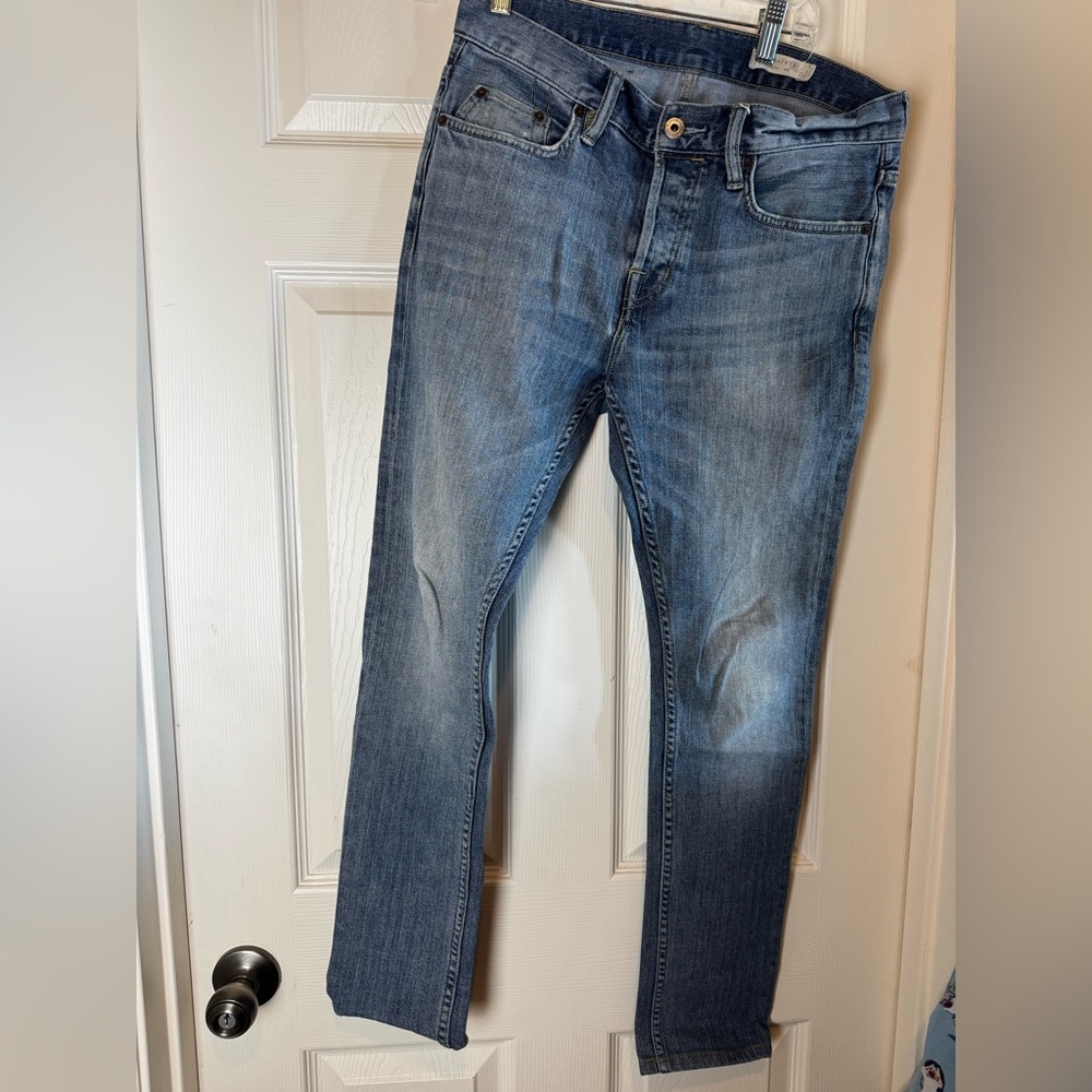 All Saints Men's Light Blue Slim Jeans